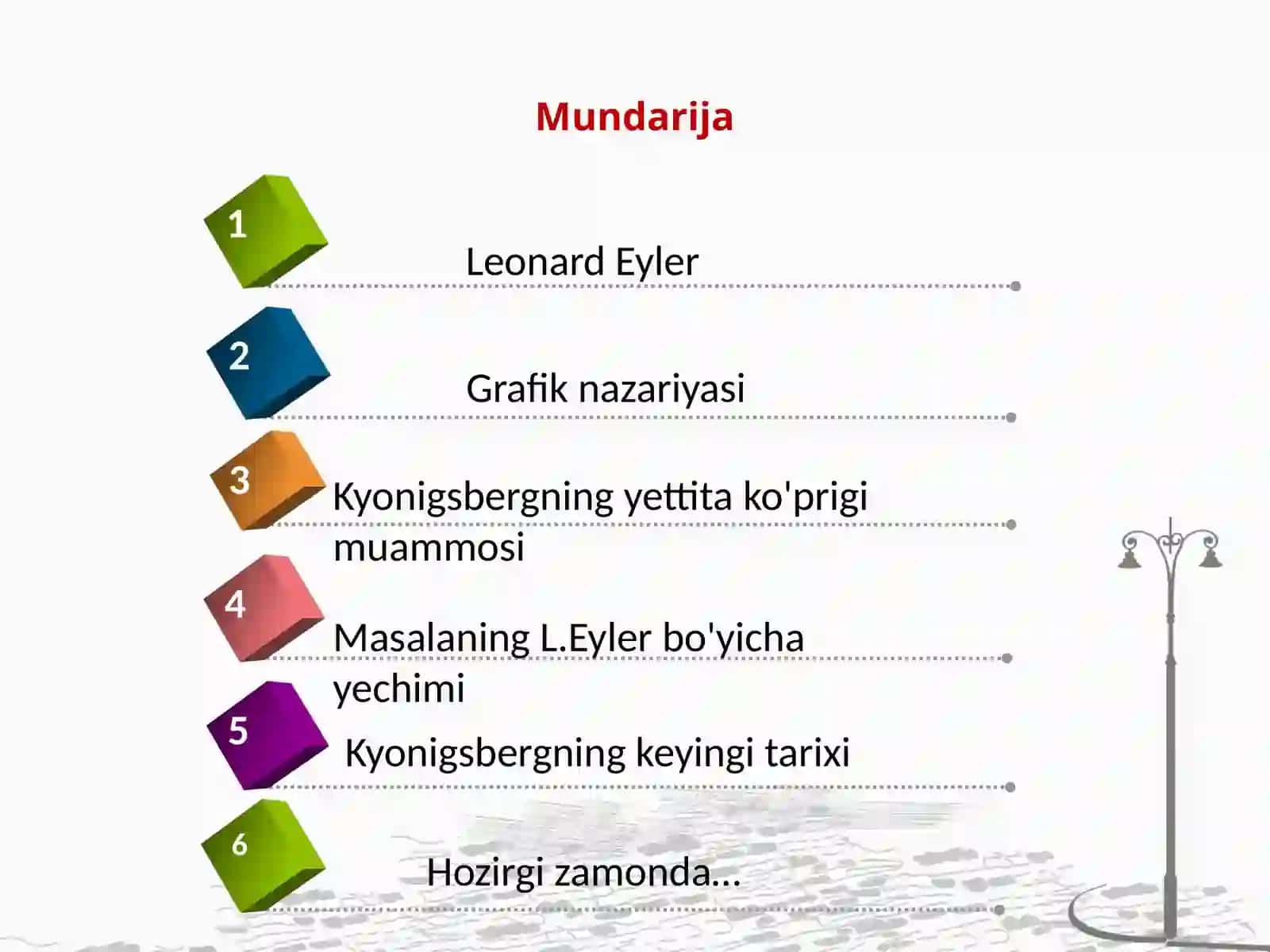 Grafik nazariyasi va Kyonigsberg ko'priklari masalasi 2