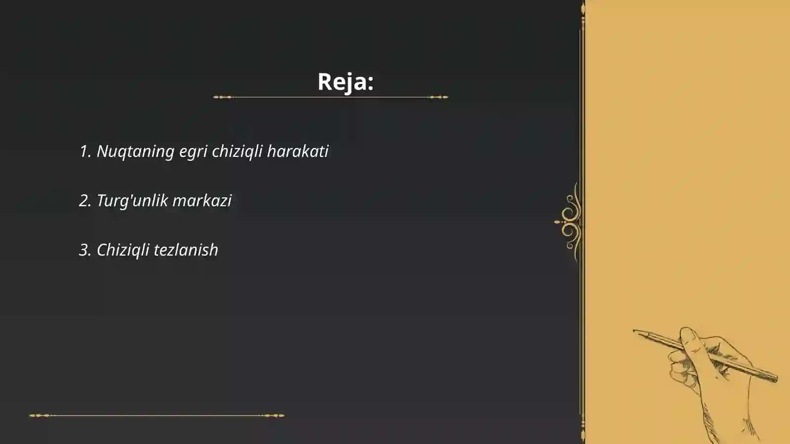 Nuqtaning murakkab harakati 2