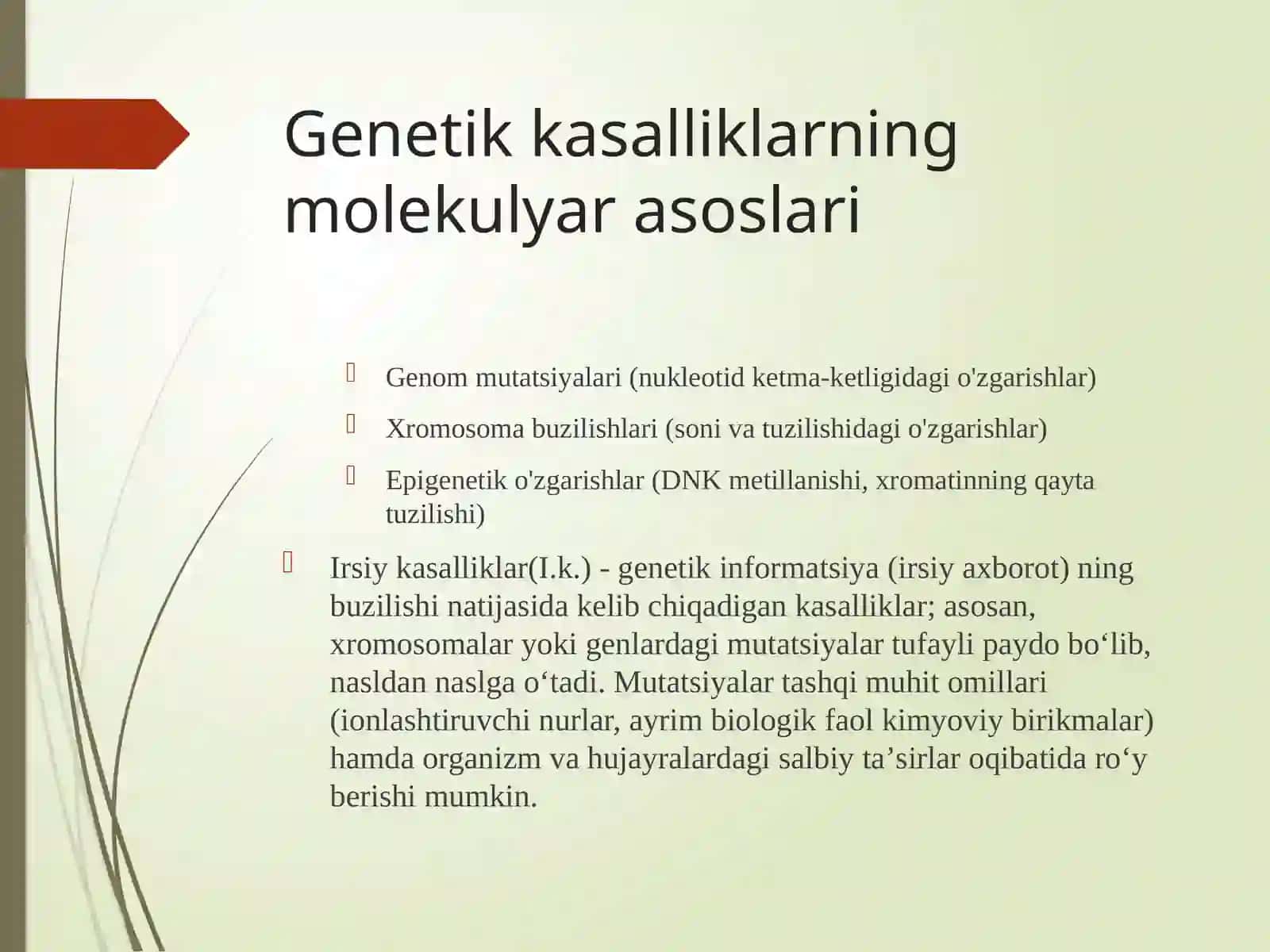 Genetik xastaliklarning molekulyar diagnostika asoslari 2