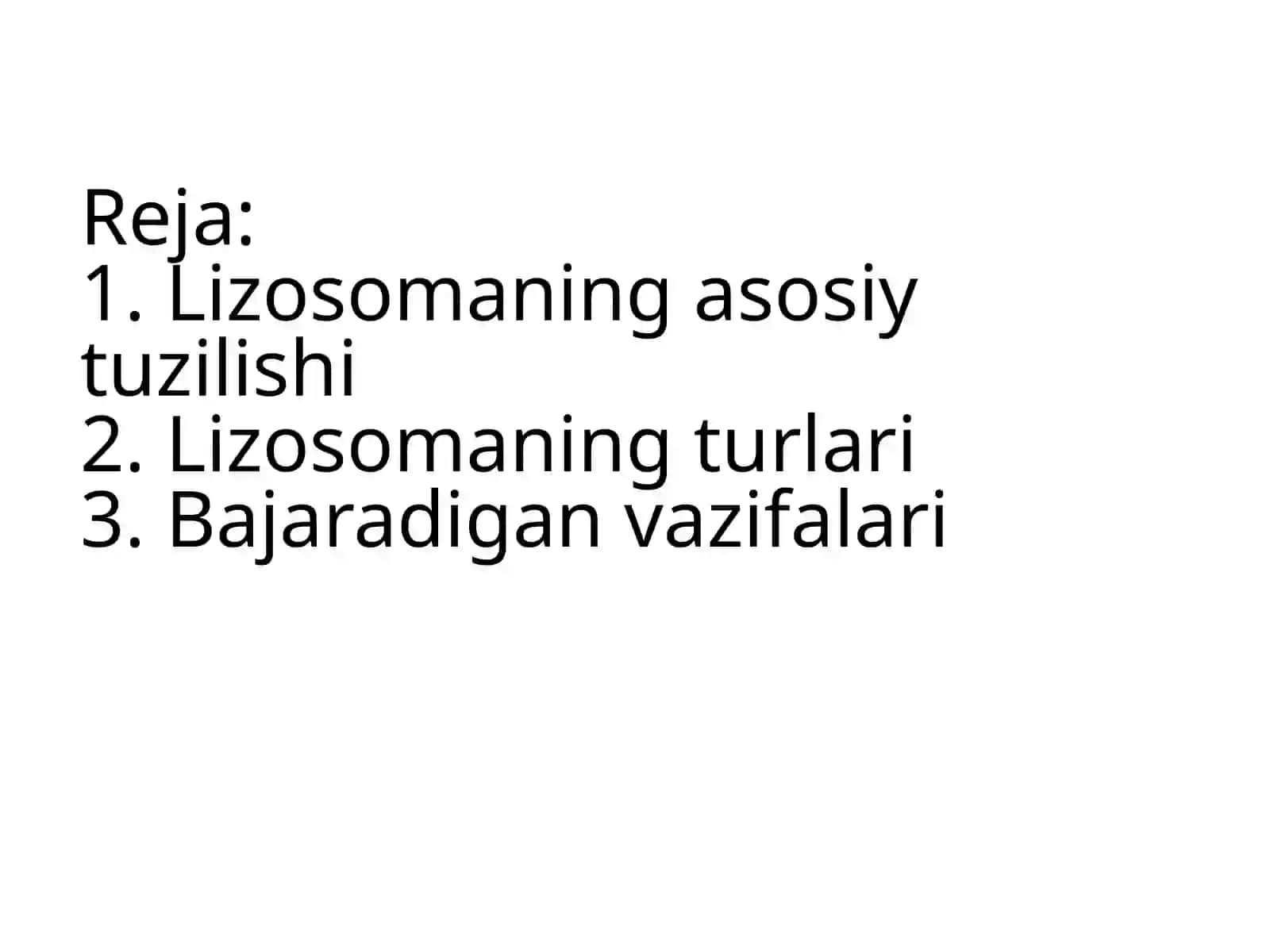 Lizosomaning tuzilishi 2