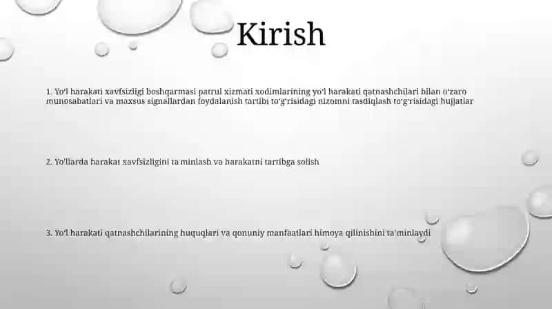 Yo’L-Patrul Xizmati Xodimlarining Yo’L Harakati Qatnashchilari Bilan O’Zaro Munosabatlari Hamda Maxsus Moslamalardan Foydalanishi Tartibi To’Grisidagi Nizomni Tasdiklash 2