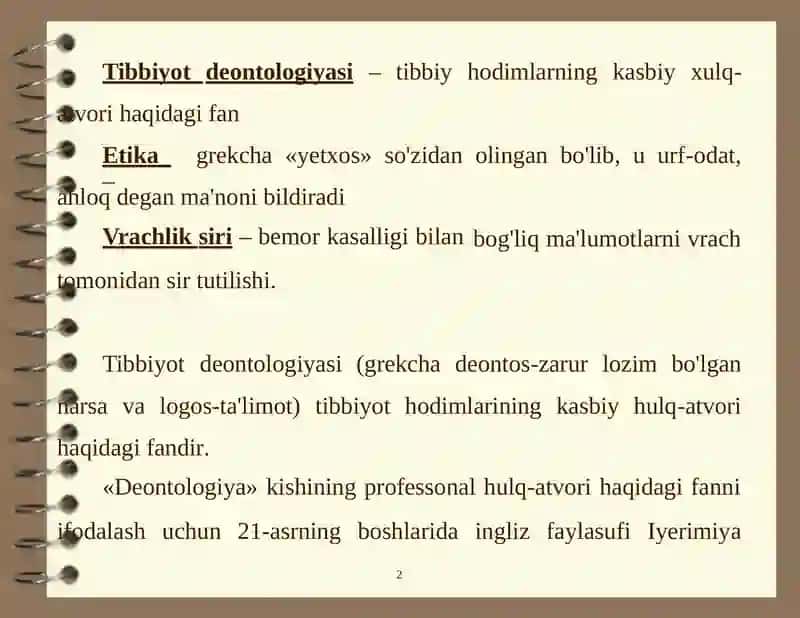 Tibbiyotdeontologiyasi 2