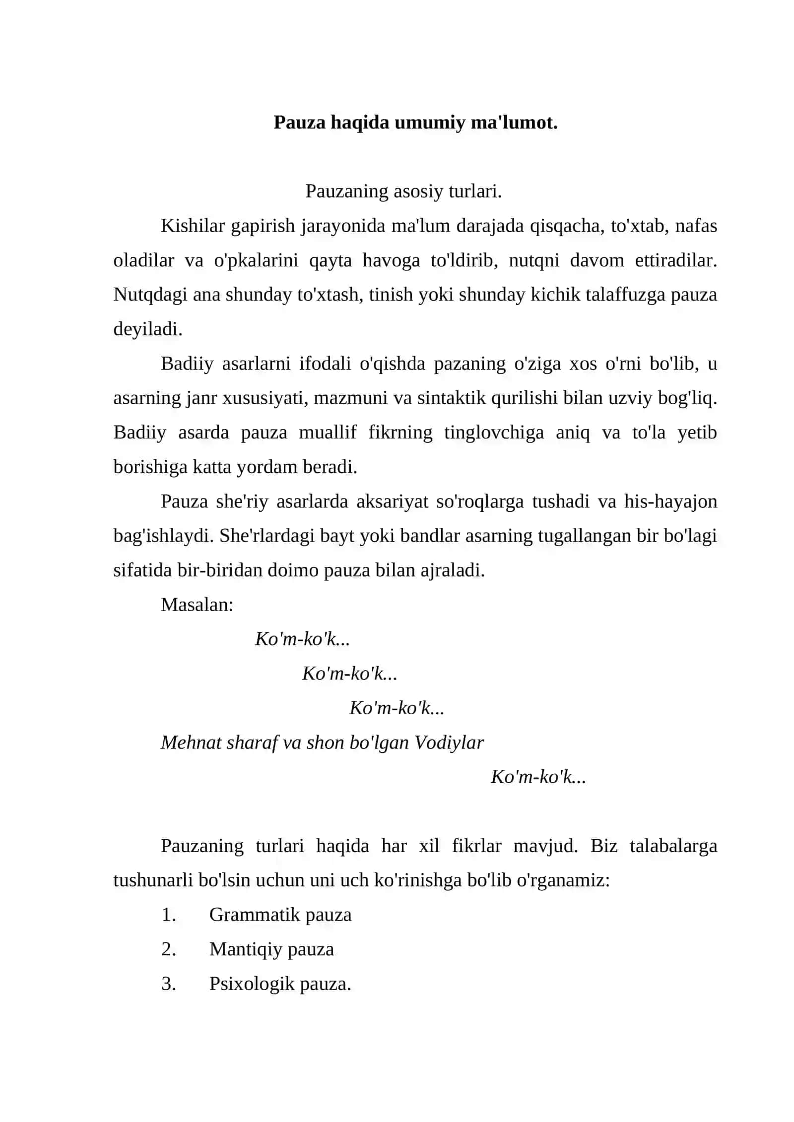 Pazaning xususiyatlari 2
