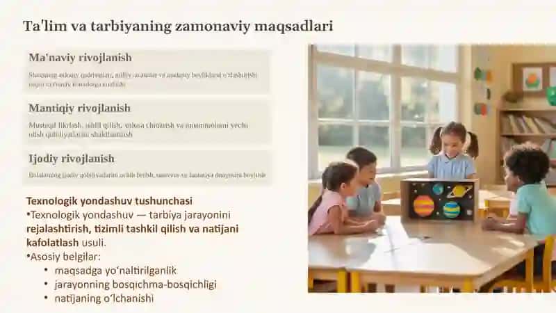 Boshlang'ich sinflarda tarbiyaviy jarayonni tashkil etishga texnologik yondashuv 2