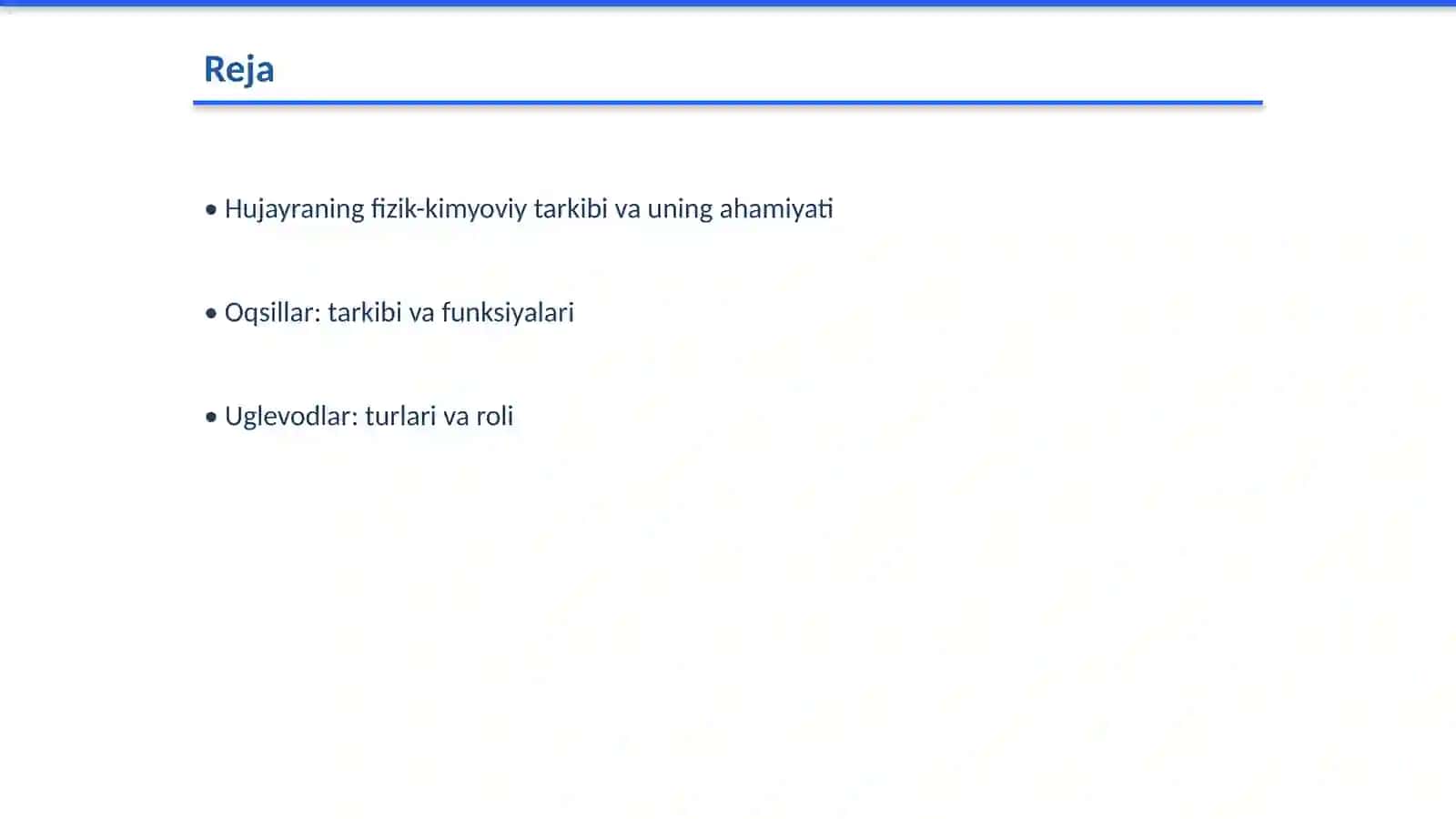 Hujayraning fizik-kimyoviy tarkibi 2