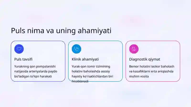 Yurak-qon tomir tizimining holatini baholashda pulsning rolini chuqur o'rganish 2