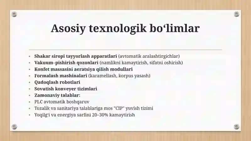 Konfet va iris ishlab chiqarishni zamonaviy liniyalar 2