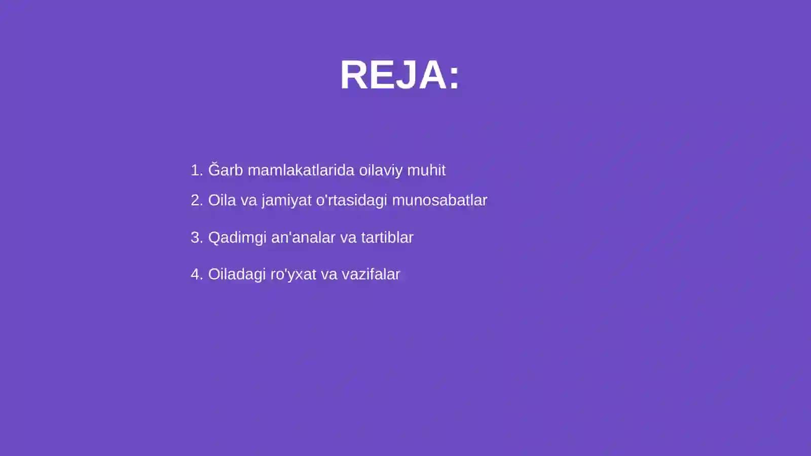 Ğarb mamlakatlarida oilaviy munosabatlar 2