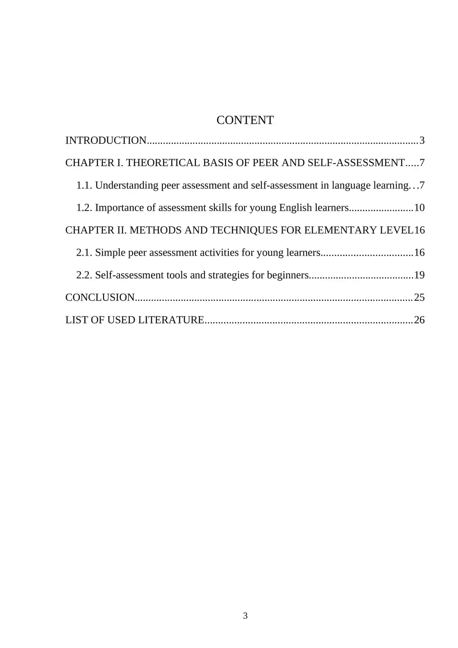 EFFECTIVE PEER AND SELF-ASSESMENT TECHNIQUES IN ELEMENTARY ENGLISH LEARNING 2