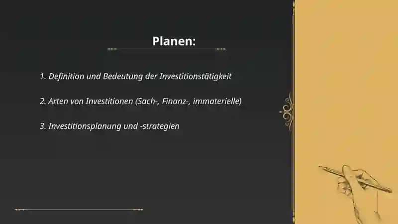 Investitionstätigkeit 2