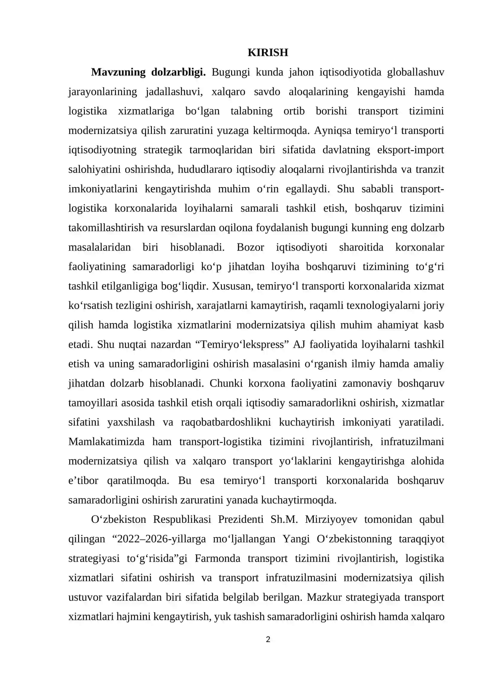 Loyihani tashkil etishda uning samaradorliginioshirish yo’llari 2