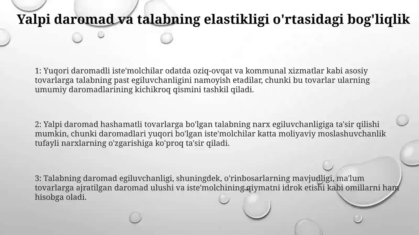 Yalpi Daromad Va Talab Egiluvchanligi O'Rtasidagi Bog'Liqlik 2