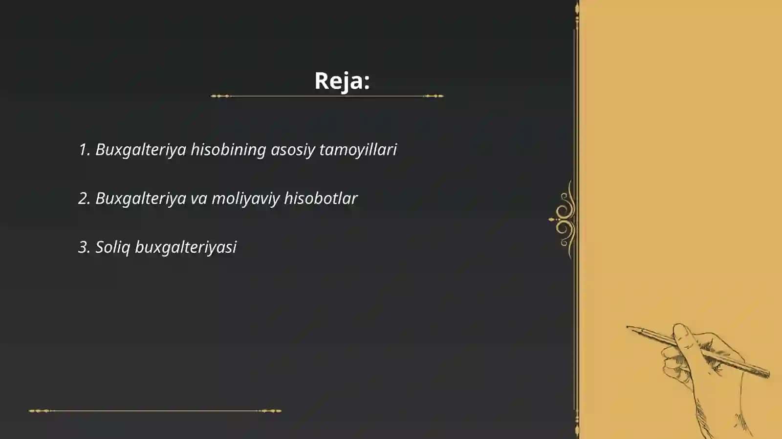 Buxgalteriya hisobining asosiy tamoyillari 2
