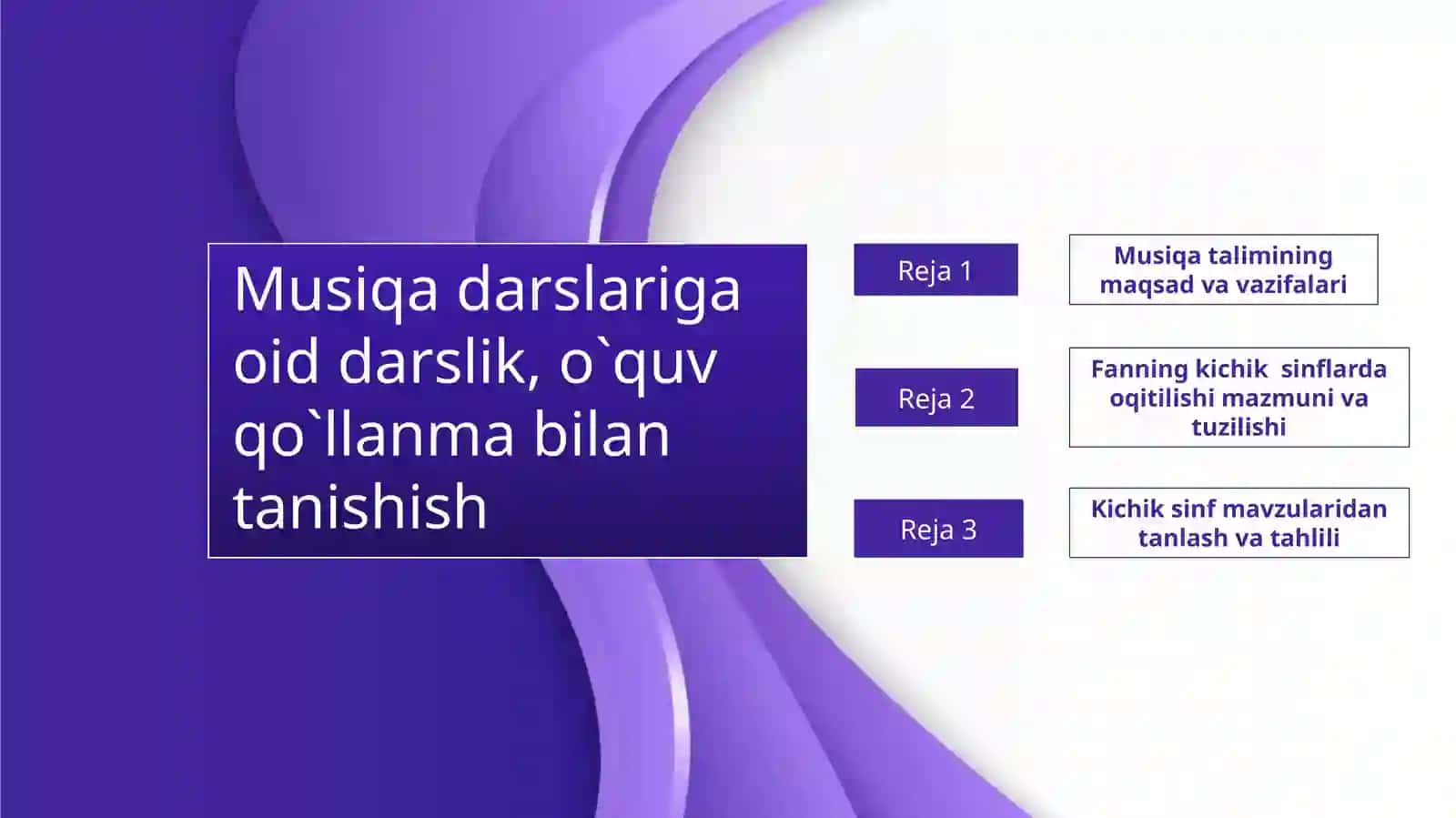 Fanning kichik sinflarda o'qitishimazmuni va tuzilishi 2