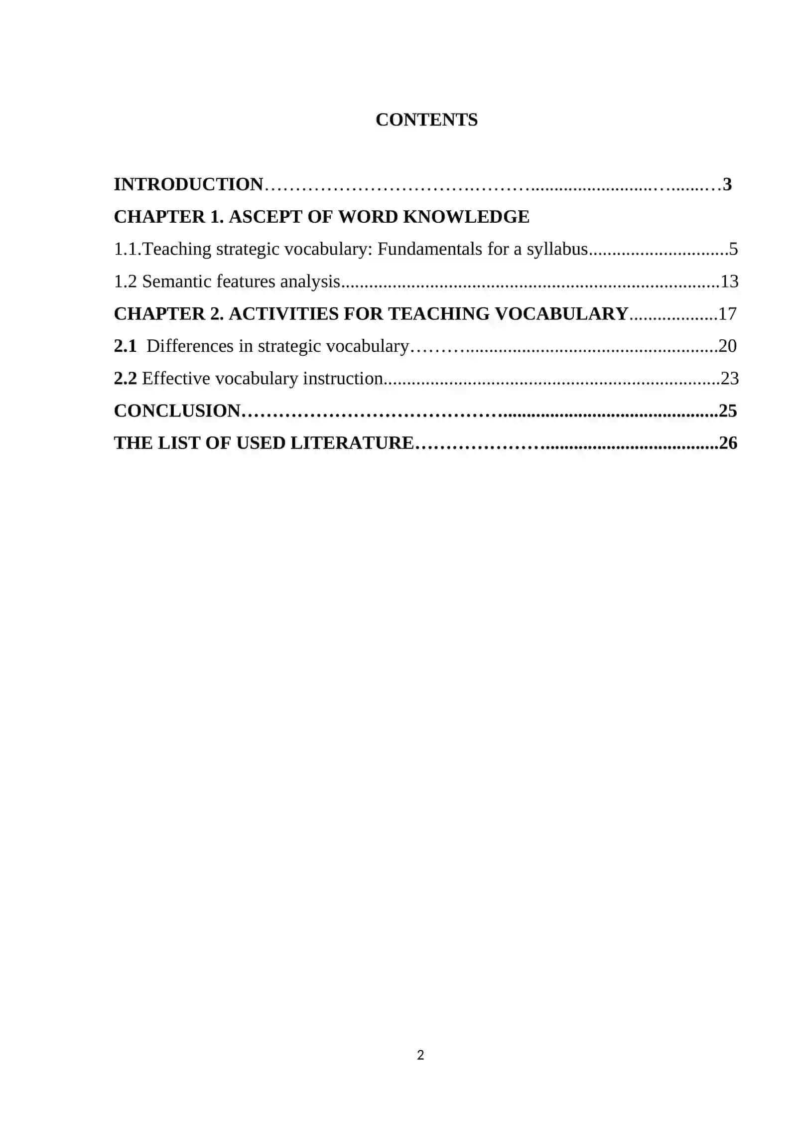COURSE WORK: Teaching word building to higher classes 2