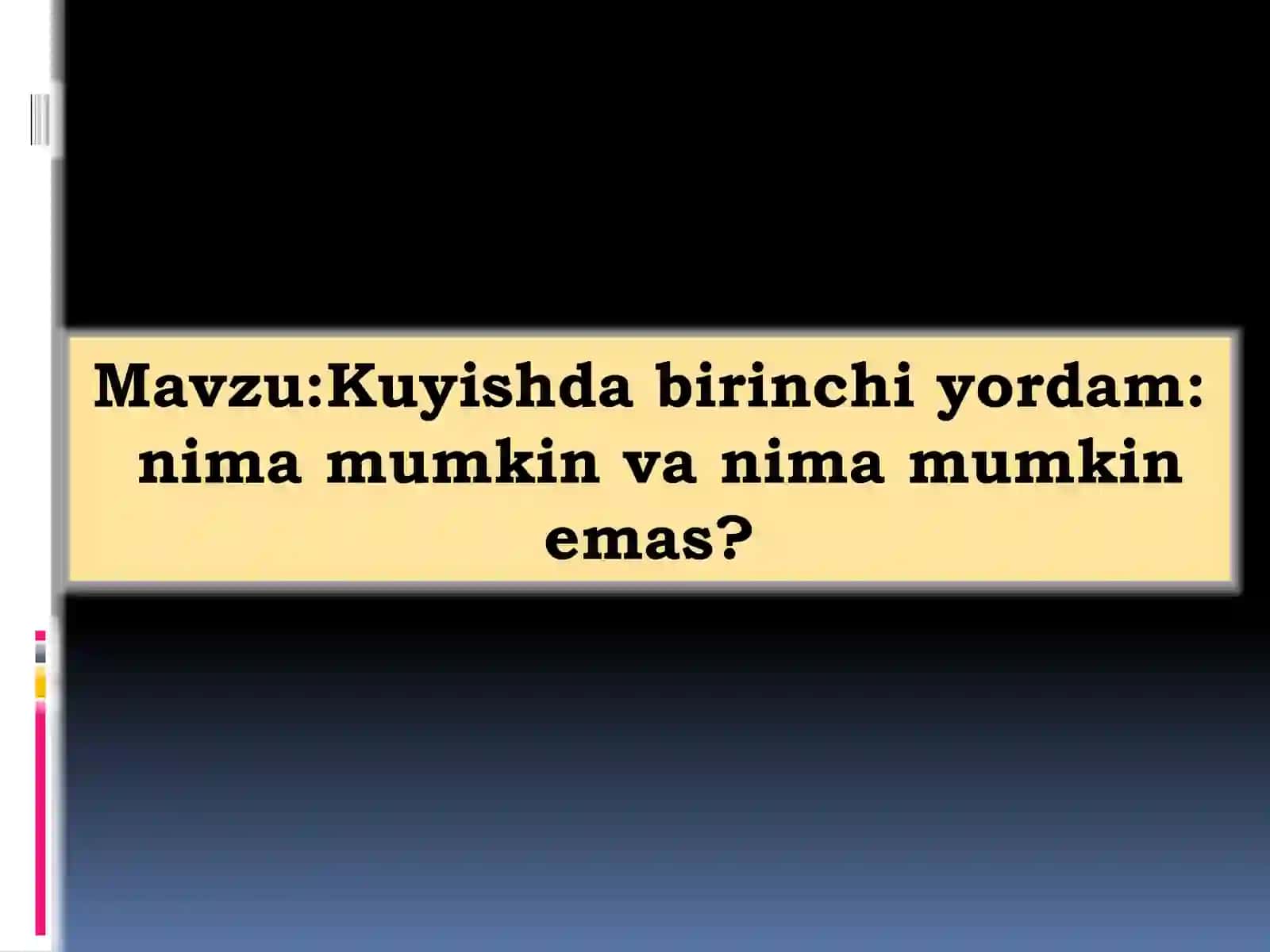 Qurbondurdiyev Hayitboyning Hayot Faoliyati Xavfsizligi Fanidan Tayyorlagan 2
