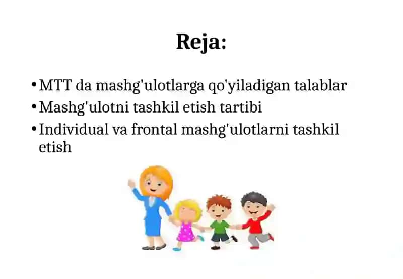 MTT da ENB bolalar bilan mashg’ulotlarni tashkilletish 2