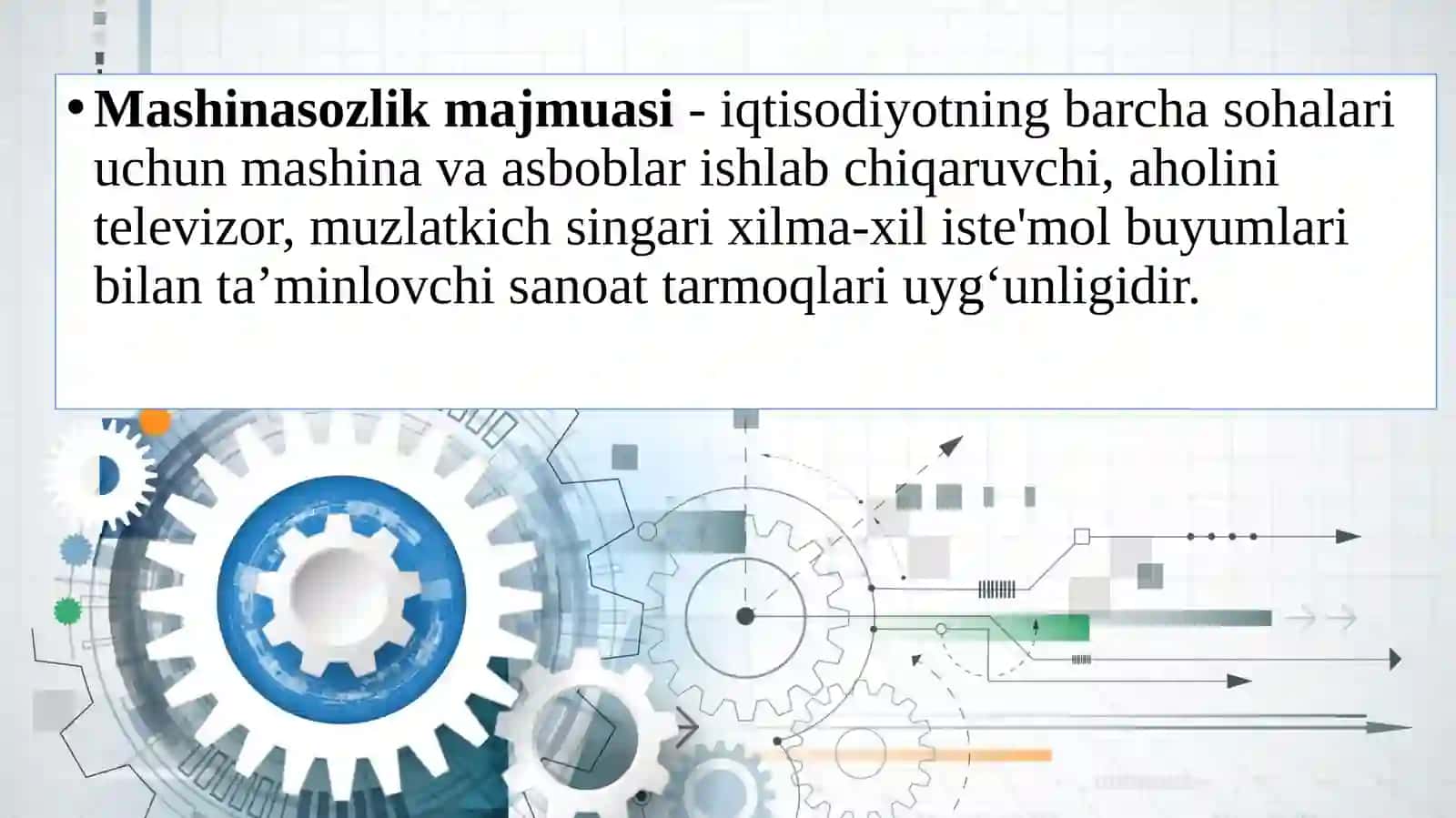 OʻZBEKISTON Mashinasozlik sanoati 2