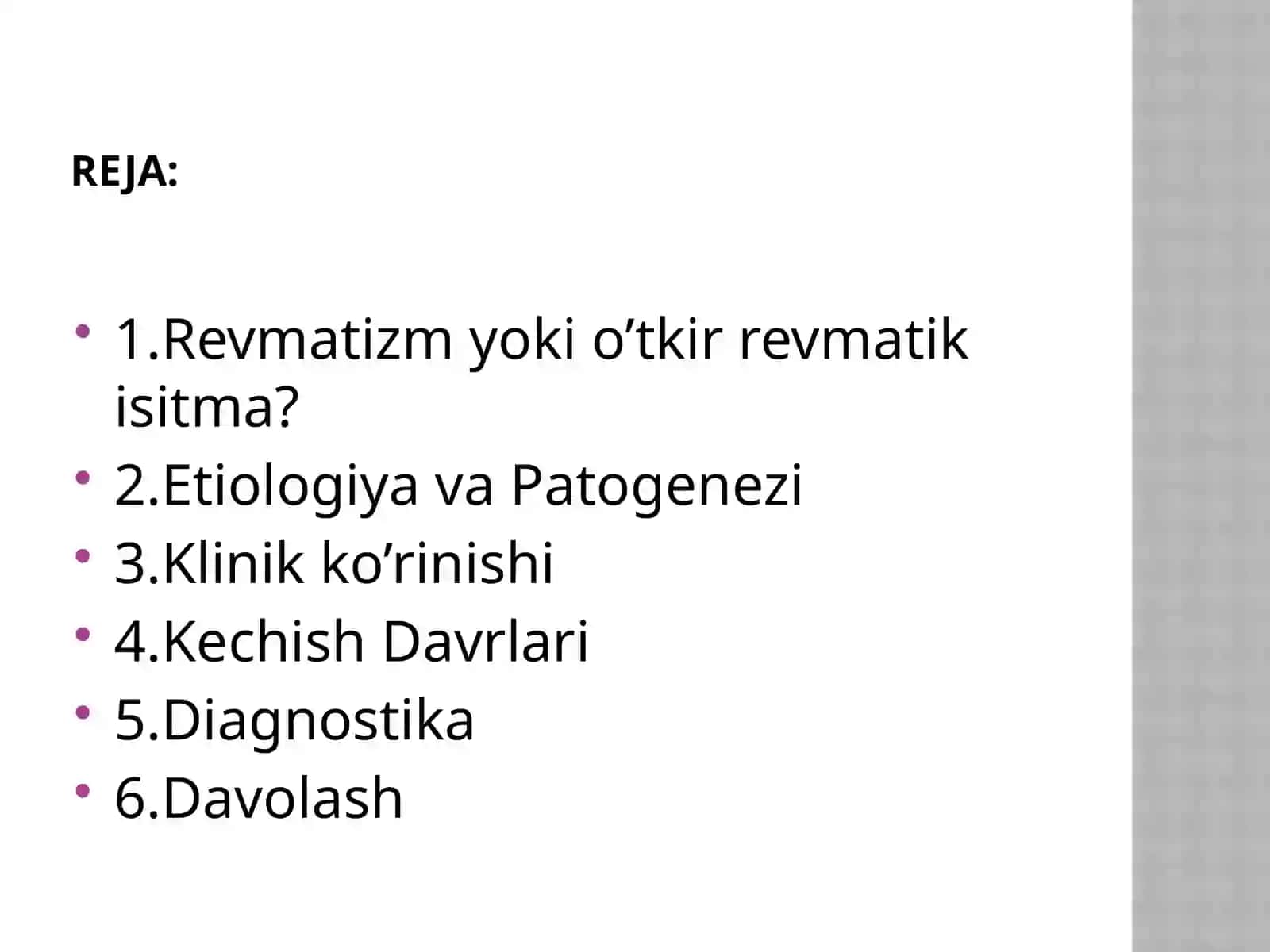 Revmatizm[O’tkir revmatik isitma] 2