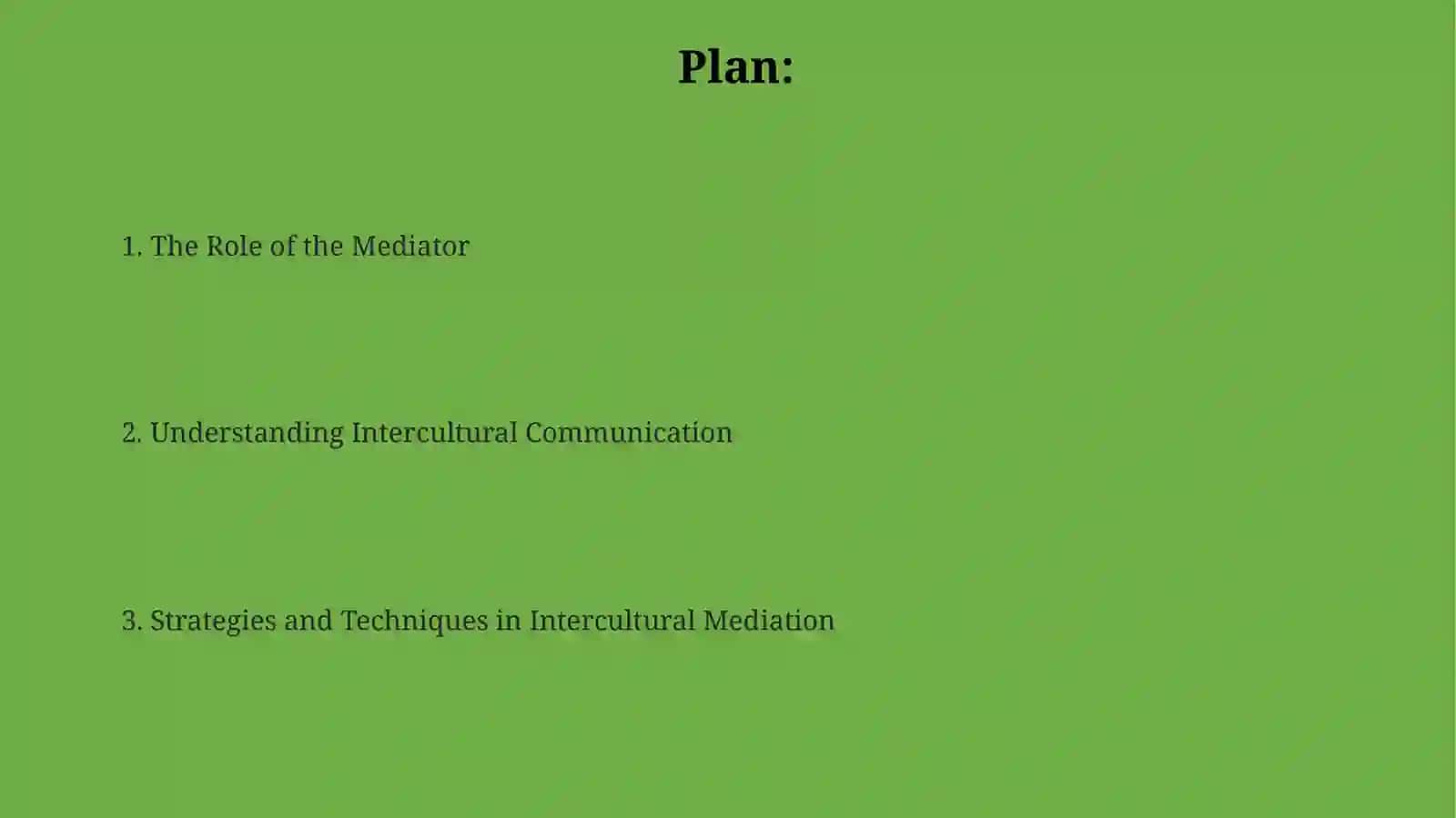 Intercultural mediation 2
