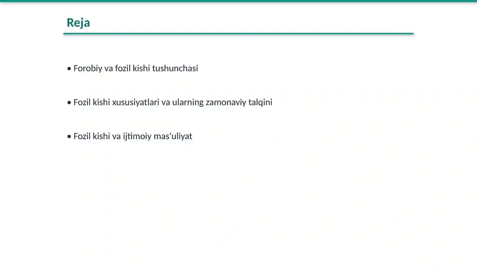 Abu Nasr Forobiyning fozil kishi xususiyatlarini zamonaviy talqin qilib bering 2