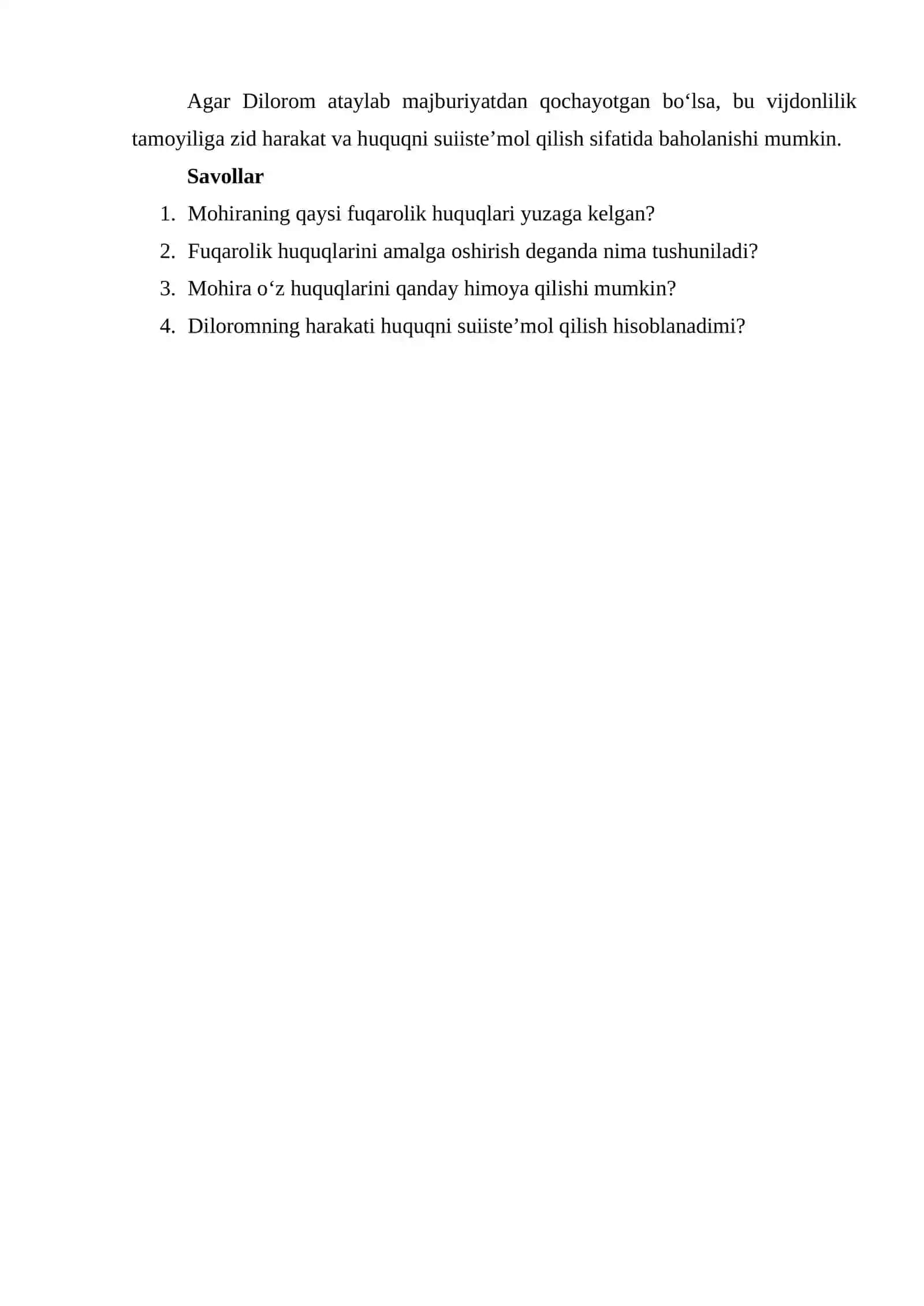 KAZUS Fuqarolik huquqlarini amalga oshirish va himoya qilish 2