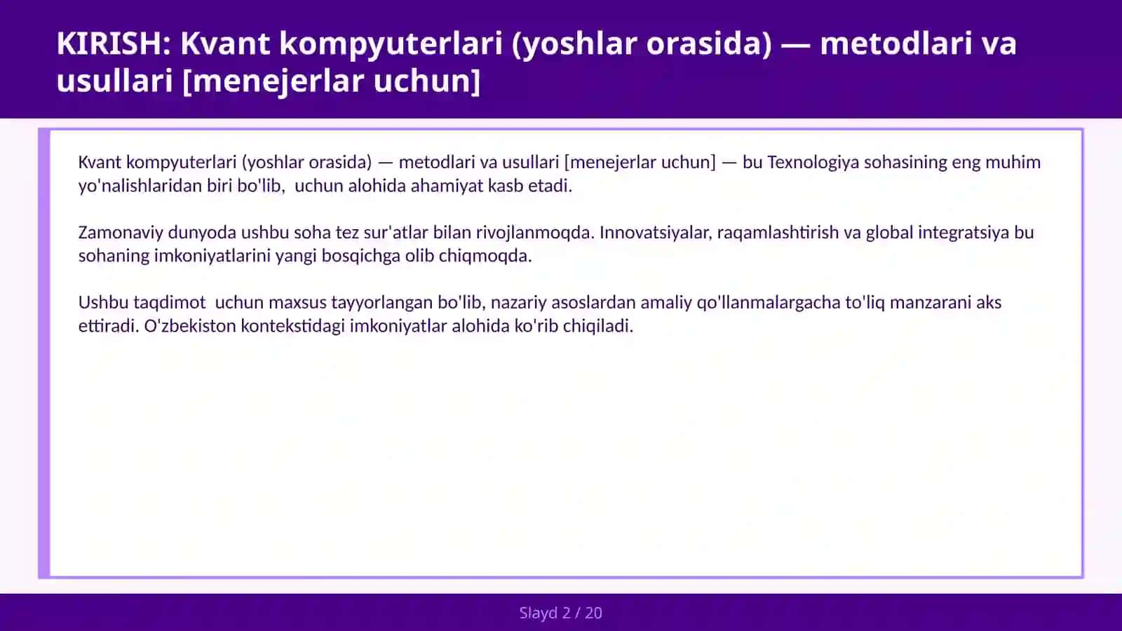 Kvant kompyuterlari (yoshlar orasida) — metodlari va usullari [menejerlar uchun] 2