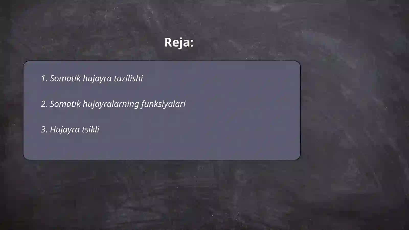 Somatik hujayralarning koʻpayishi 2