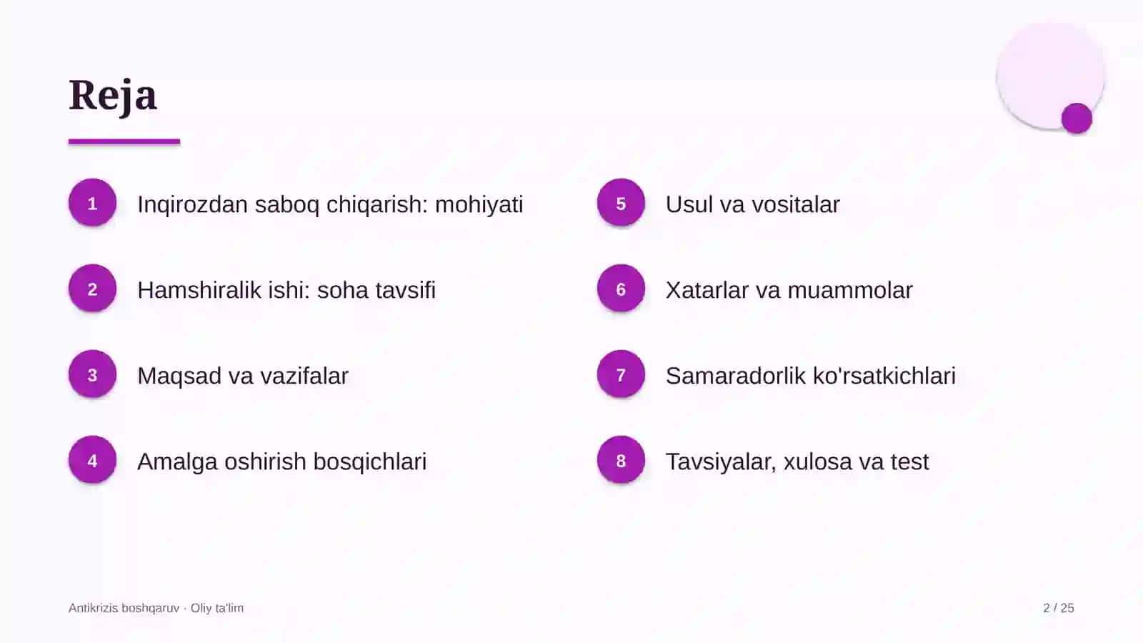 Hamshiralik ishida inqirozdan saboq chiqarish 2