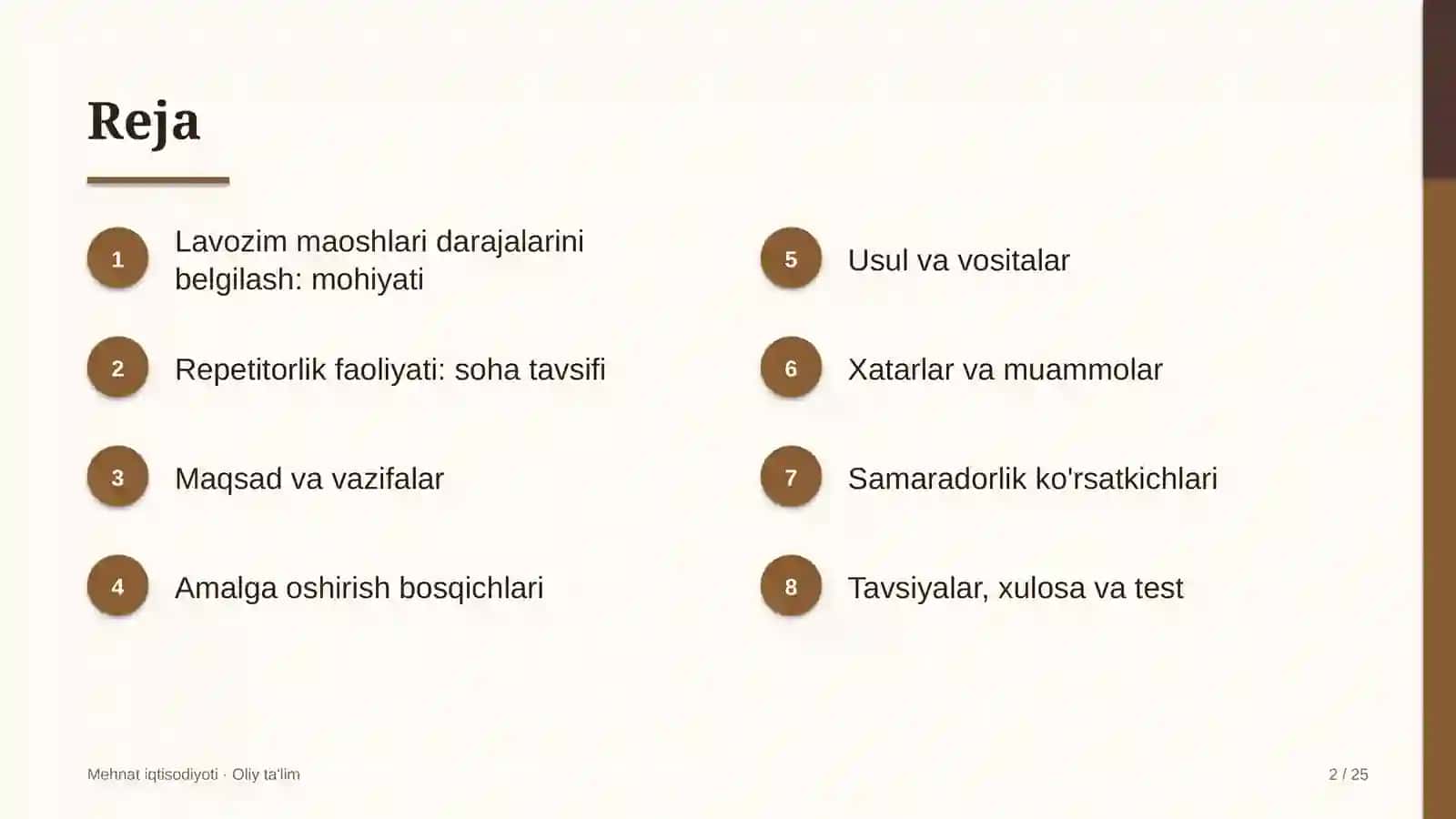 repetitorlik faoliyatida lavozim maoshlari darajalarini belgilash 5382 2