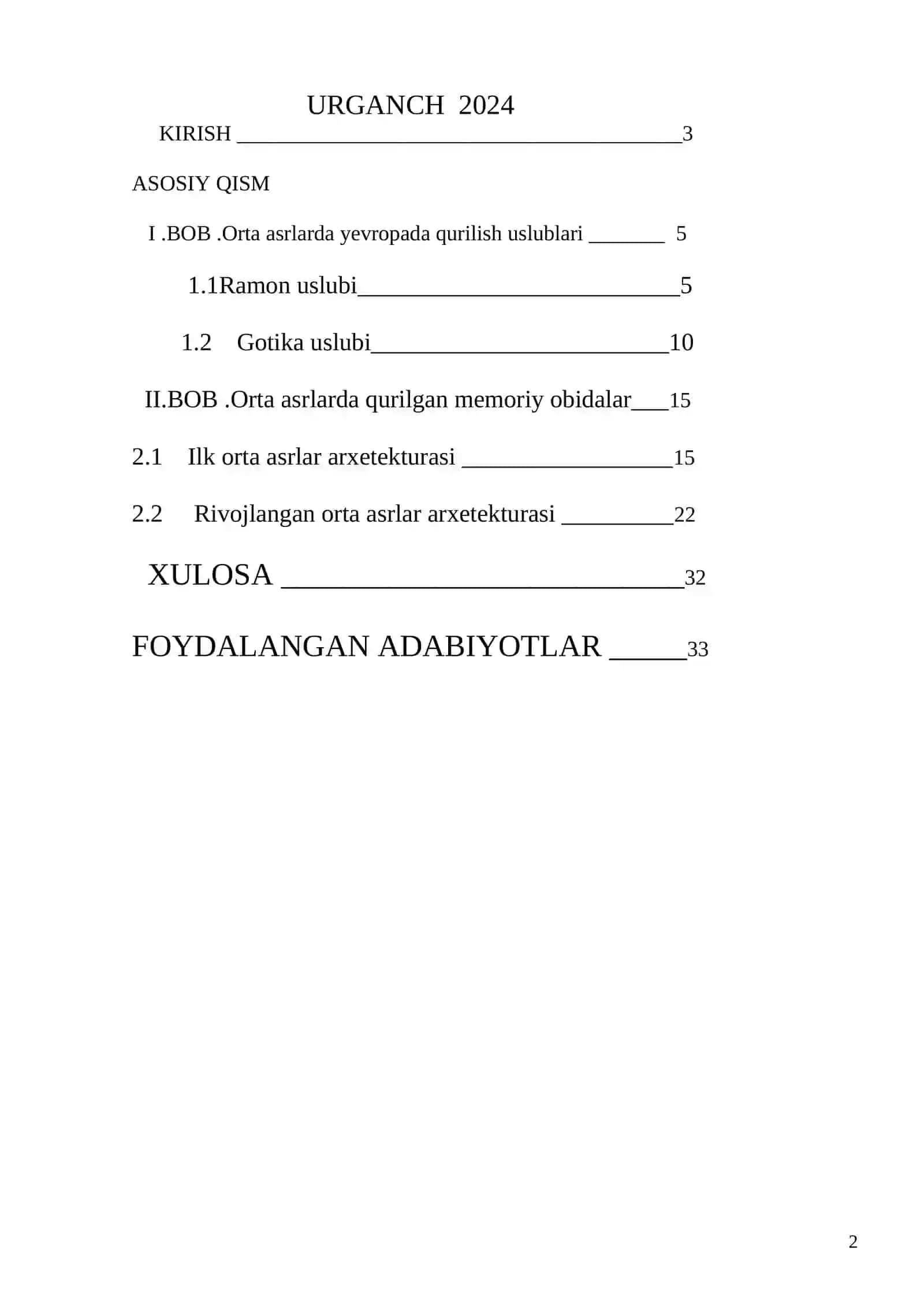 O’rta asrlarda Yevropa arxitekturasi 2