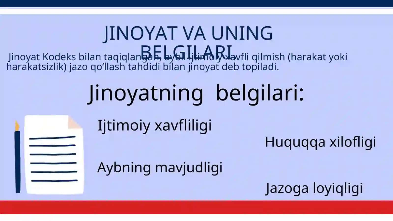 Jinoyat va uning belgilari 2