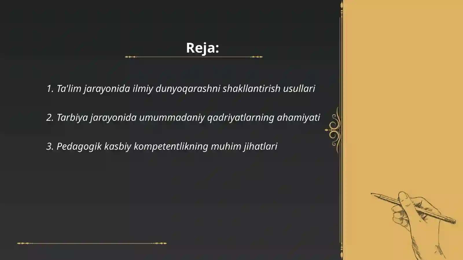 Ta'lim-tarbiya jarayonida ilmiy va umummadaniy dunyoqarashni shakllantirish 2