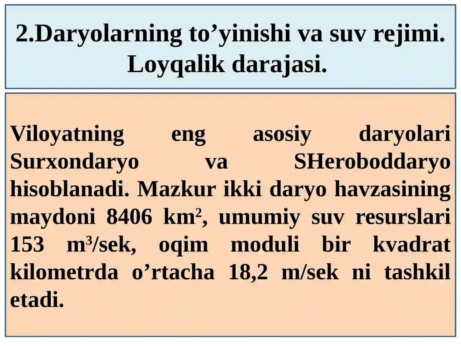 Viloyatning ichki suvlari 2