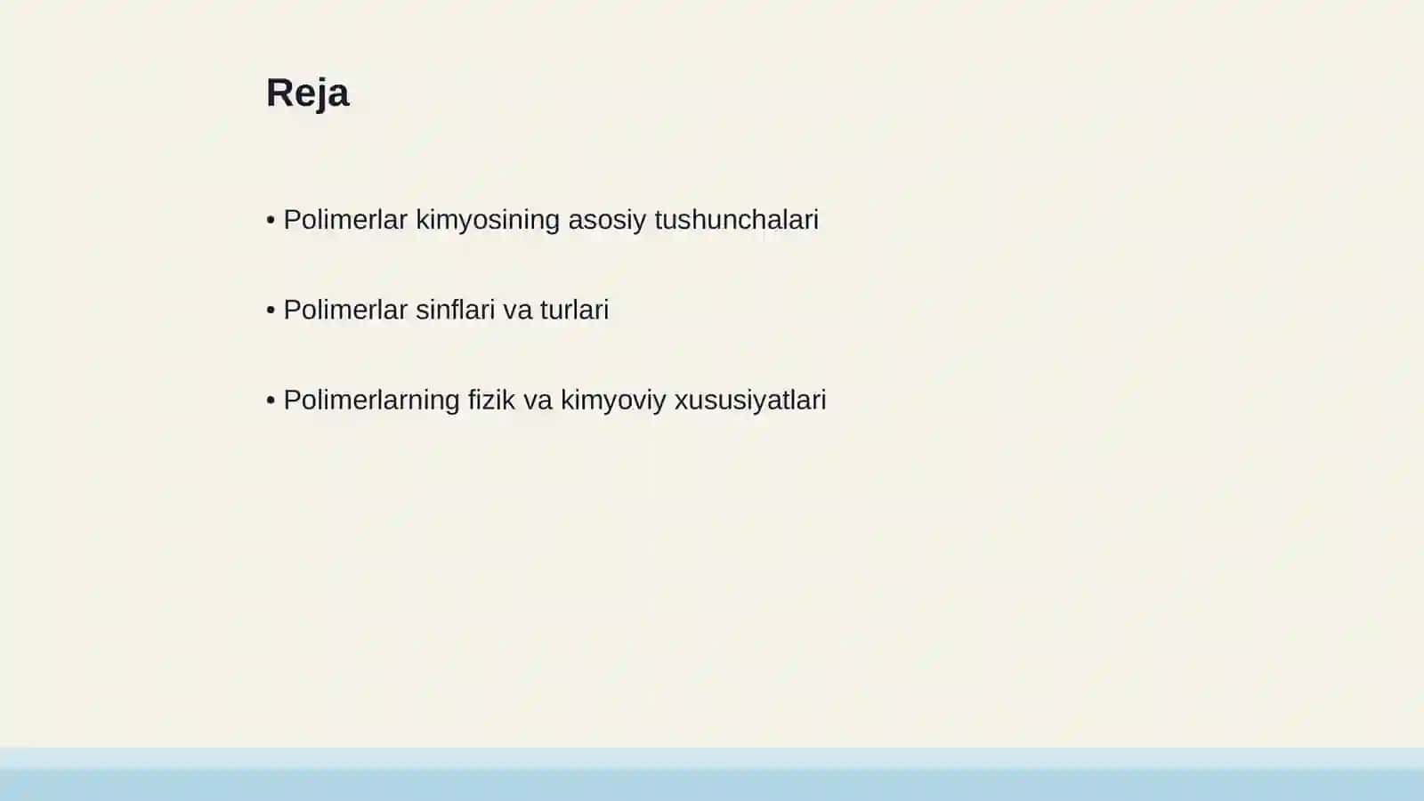Polimerlar kimyosi fаni 2
