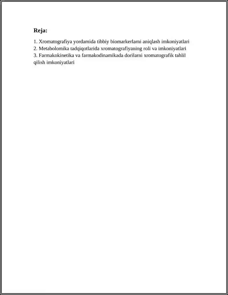 XROMATOGRAFIYANING TIBBIY IZLANISHLARDAGI IMKONIYATLARI 2