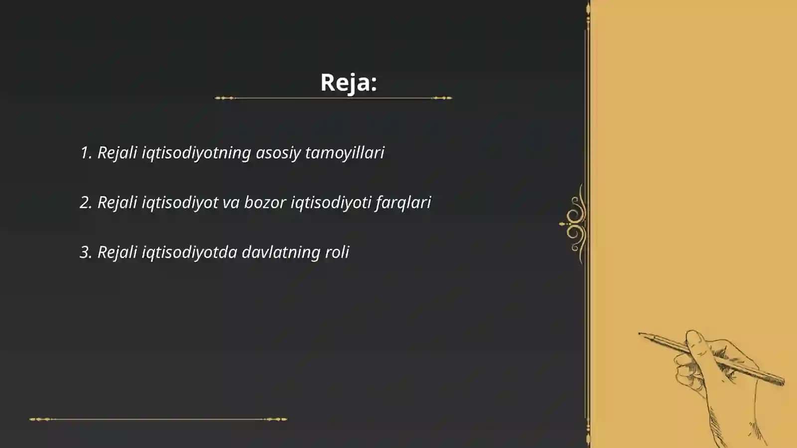 Rejali iqtisodiyot 2