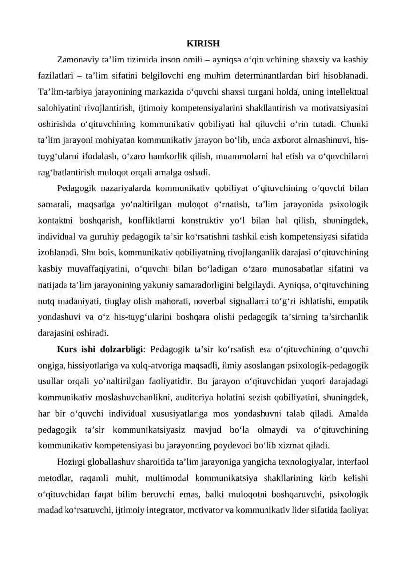 O'qituvchining kommunikativ qobiliyatida pedagogik ta'sir korsatish 2
