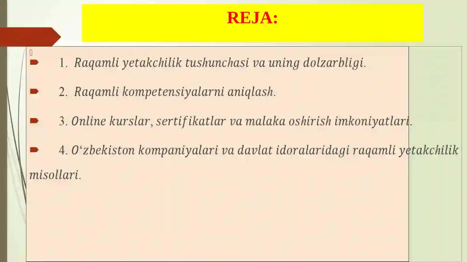 Raqamli yetakchilik va raqamli kompetensiyalar 2
