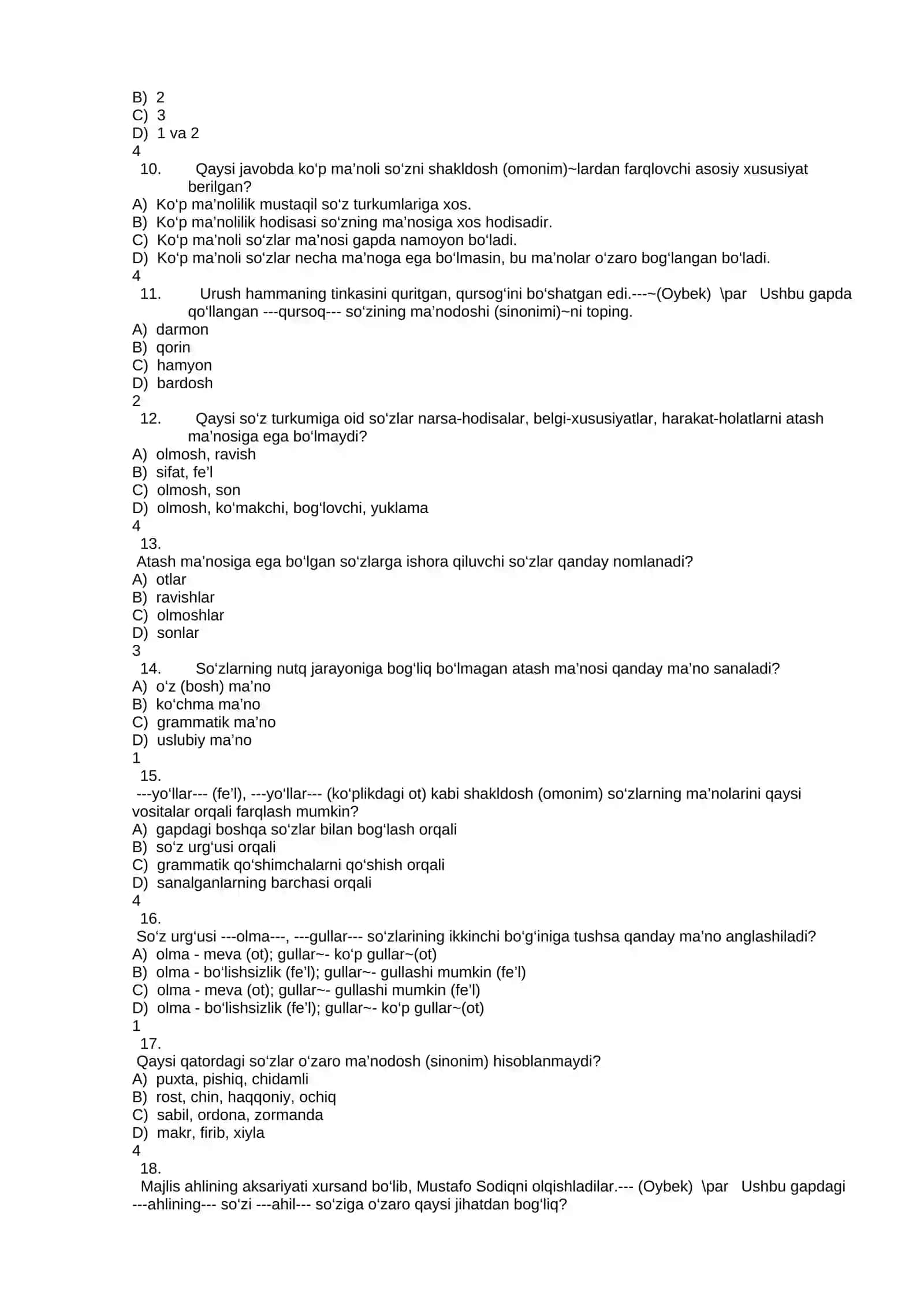 Leksikologiya test 2