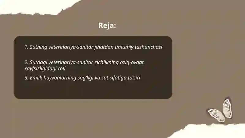 Sutni veterinariya sanitariya jihatdan zichligini ahamiyati 2