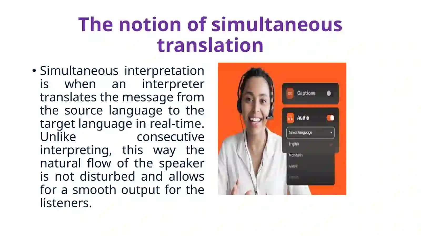 Simultaneous translation 2