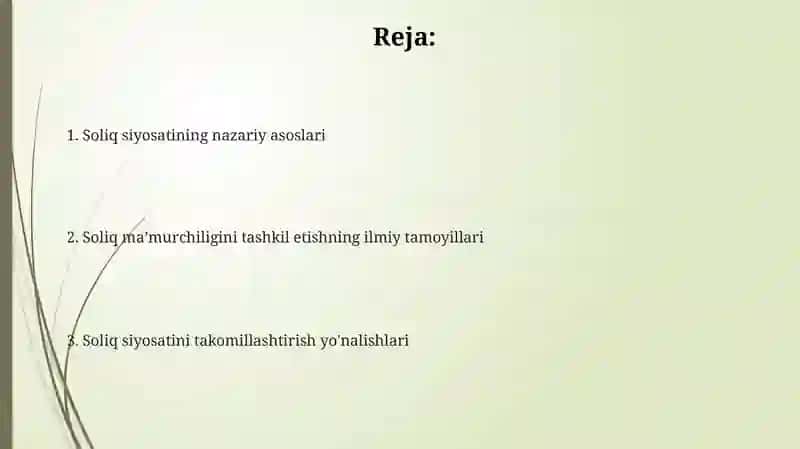 Soliqsiyosati, soliq ma’murchiligini tashkiletishni ilmiyasoslari 2