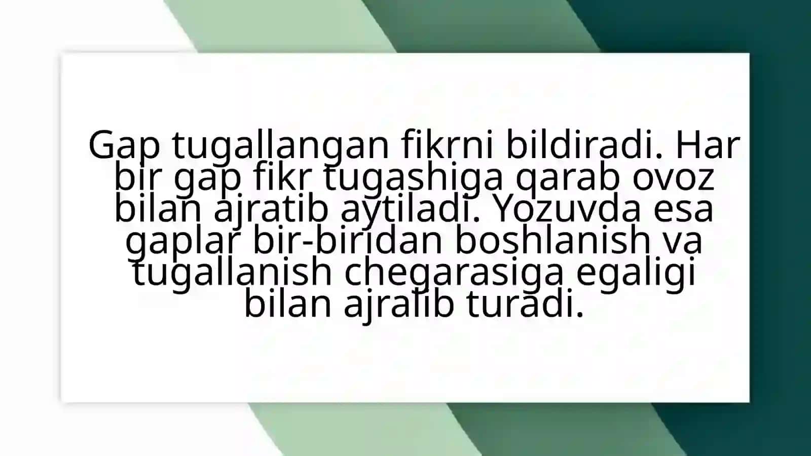 Ona tili | Gap 2