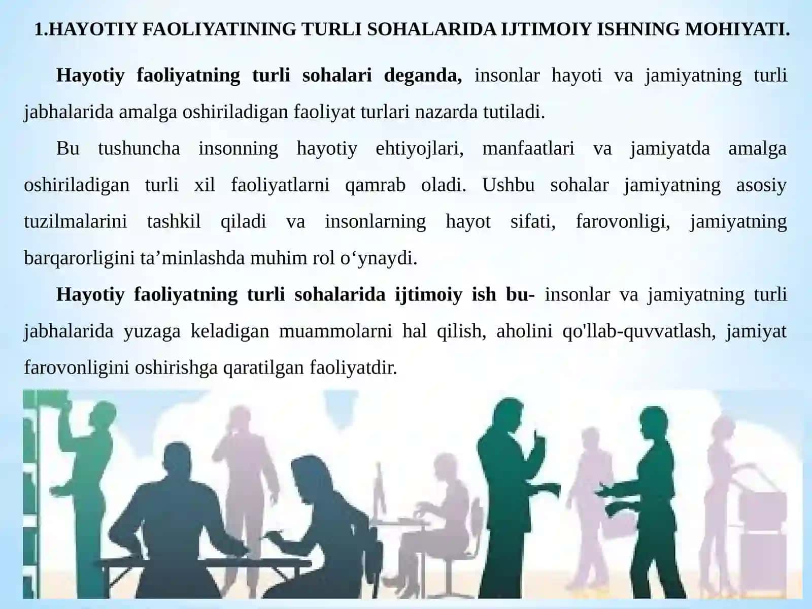 Hayotiy faoliyatning turli sohalarida ijtimoiy ish 2