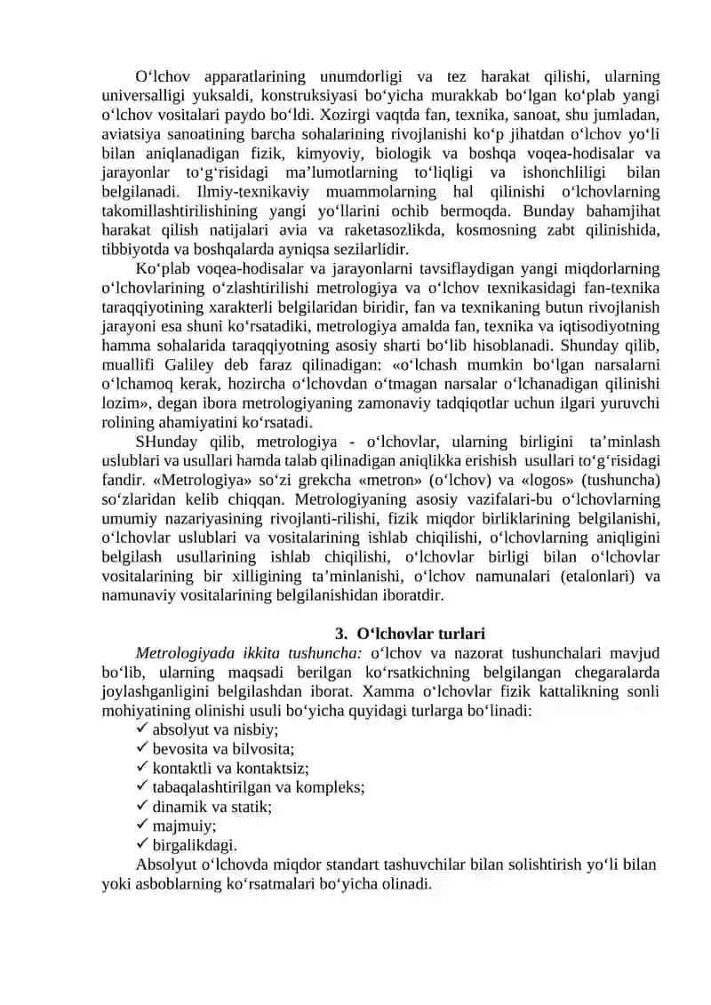 Metrologiya haqida asosiy tushunchalar 2