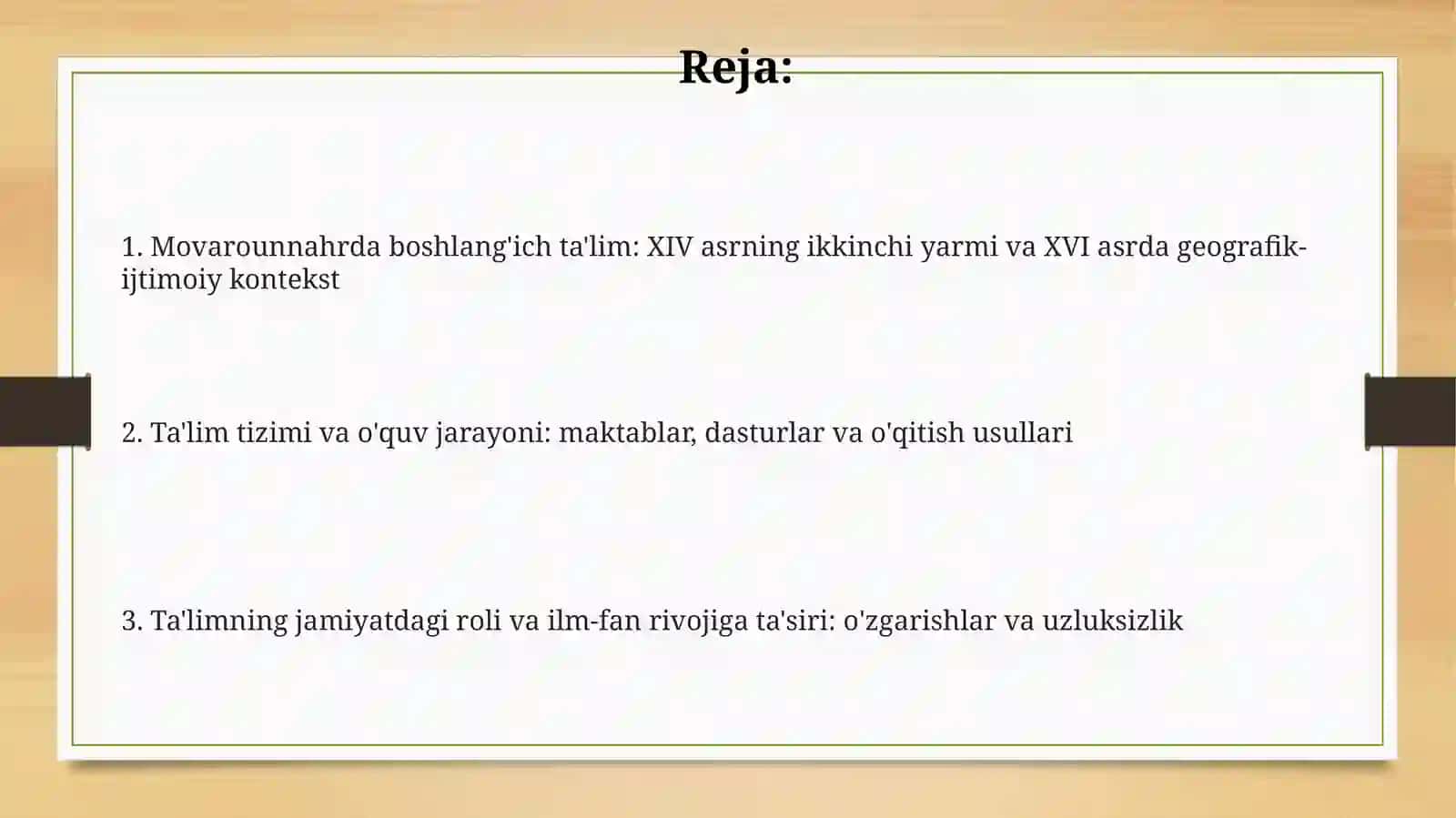 Movarounnahrda boshlang'ich ta'lim: XIV asrning ikkinchi yarmi va XVI asrda geografik-ijtimoiy kontekst 2