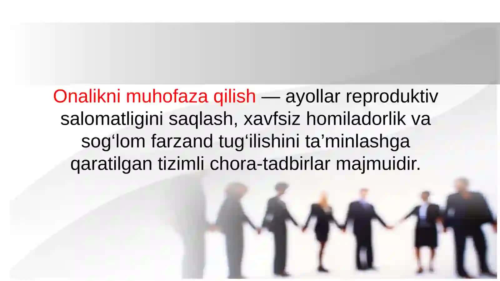 Onalarni muhofazalash Bolalarga davolash prafilaktika yordamini tashkil qilish 2