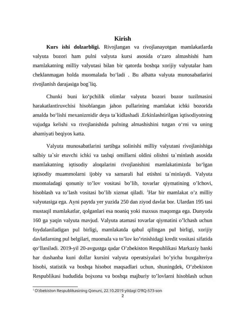 Valyuta kursi 2