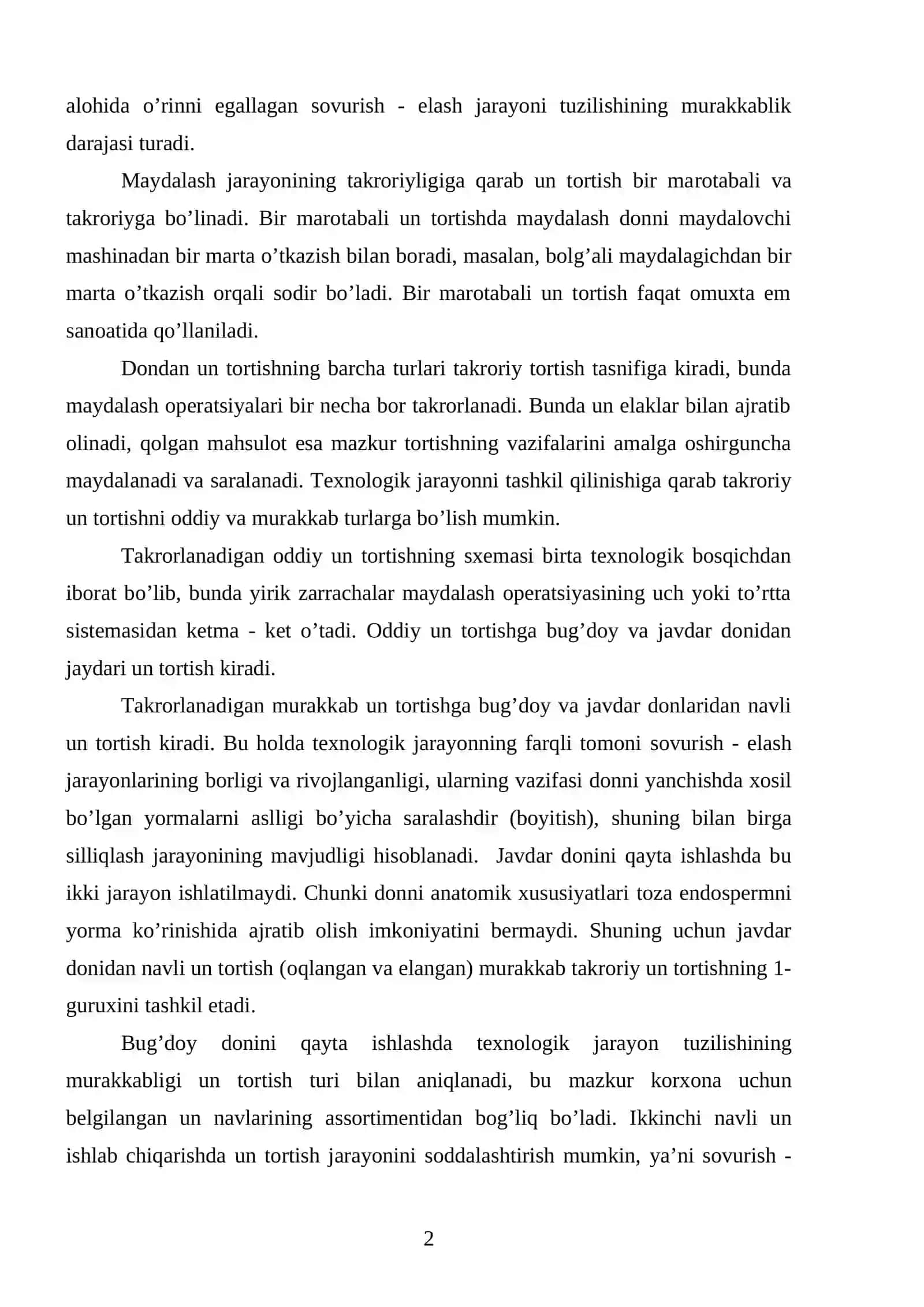 UN ISHLAB CHIQARISH TEXNOLOGIYASI 2